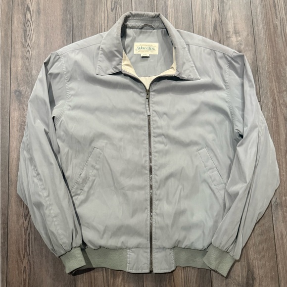 Vintage St. John’s Bay Lined Zip Jacket Gray | 90s Classic Outerwear - Picture 3 of 8